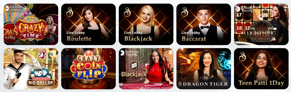 Jeux de casino en direct DOLLY CASINO